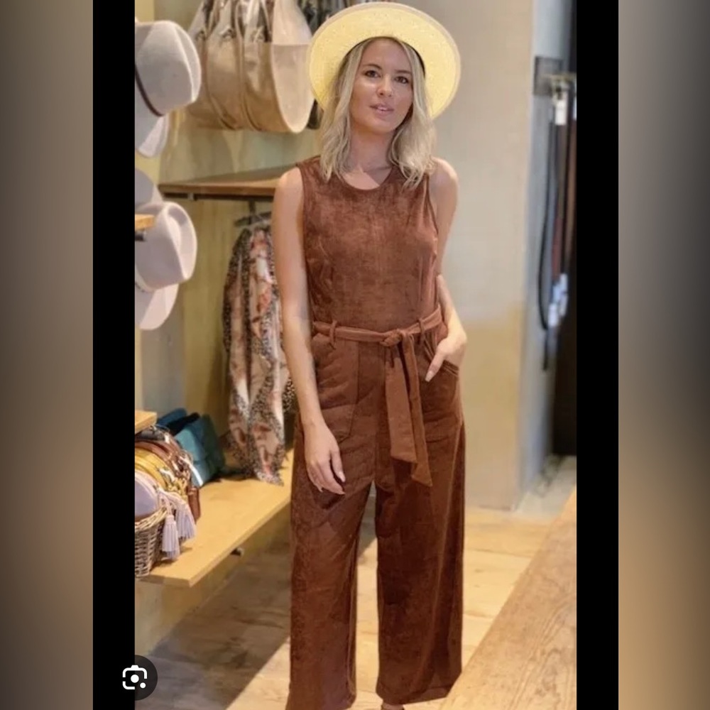 ANTHROPOLOGIE (faux) Suede Jumpsuit